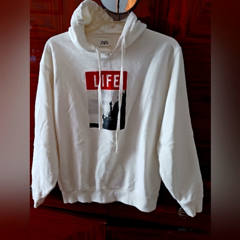 Men's White Hoodie